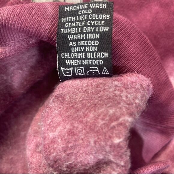 Boys Burgundy Tie-Dye Hoodie Skull Logo Streetwear - Picture 7 of 11